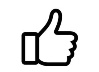 Thumbs up hand icon symbolizing approval and positive feedback