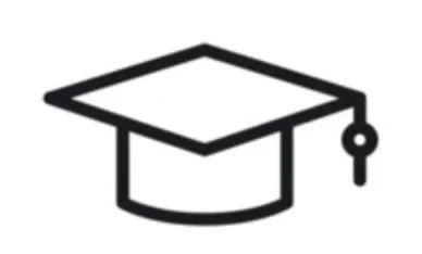 Graduation cap icon symbolizing education or qualifications