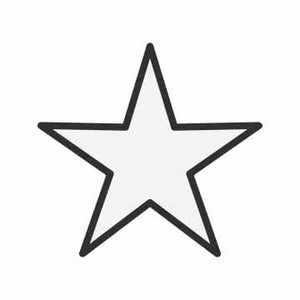 simple black outline star icon on white background